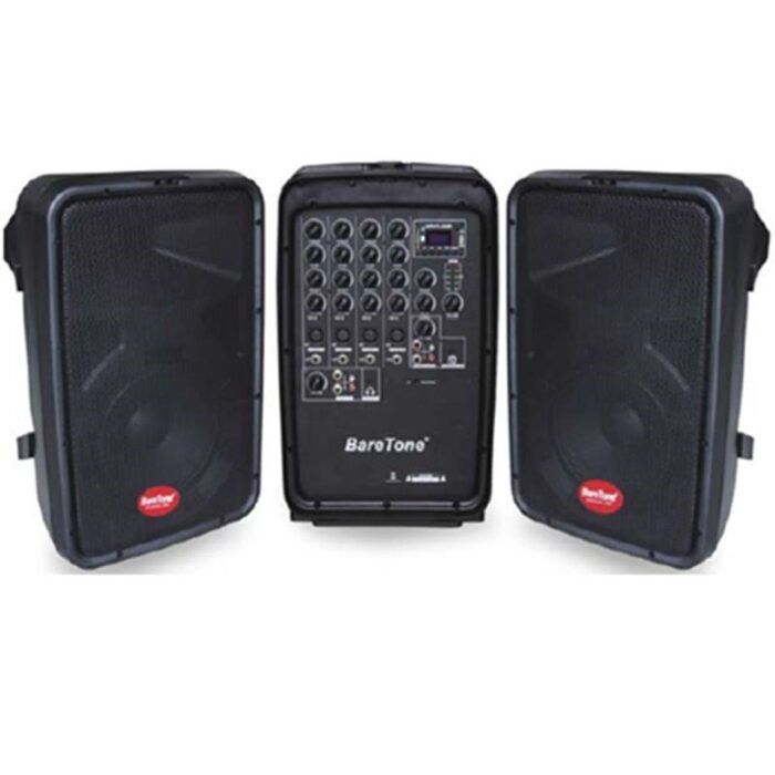 Combo Audio 2X 8 100W X2 + MIC Inalambrico BARETONE