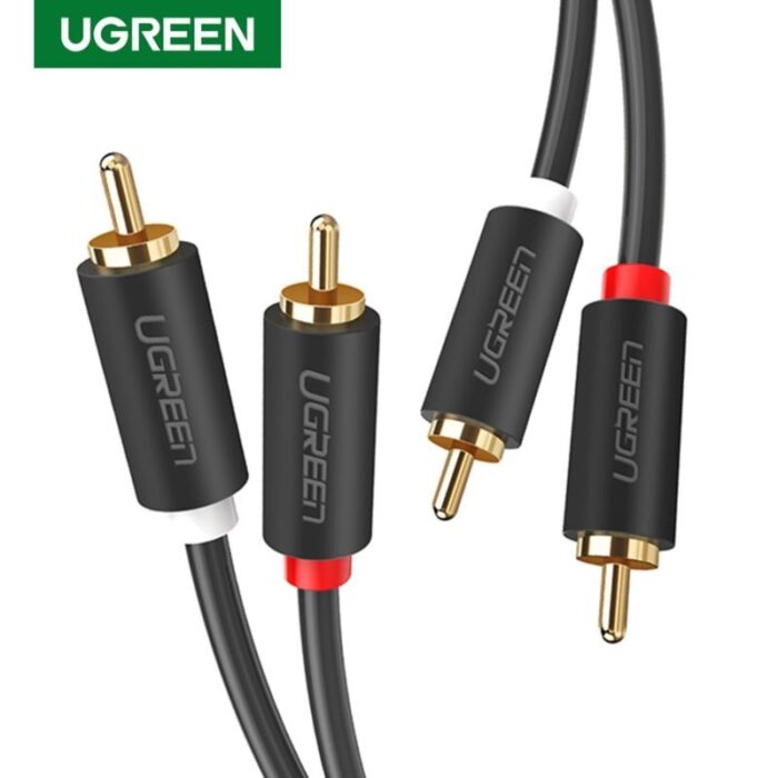 Cable de audio m/m 2RCA/2RCA 1.5mts Negro AV104 UGREEN