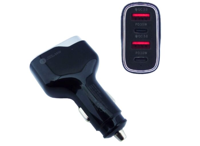 Cargador de 2 USB y 2 Type-C a 30 Watt 12 Volt, Marca POWER MAX 3.0 - Imagen 2