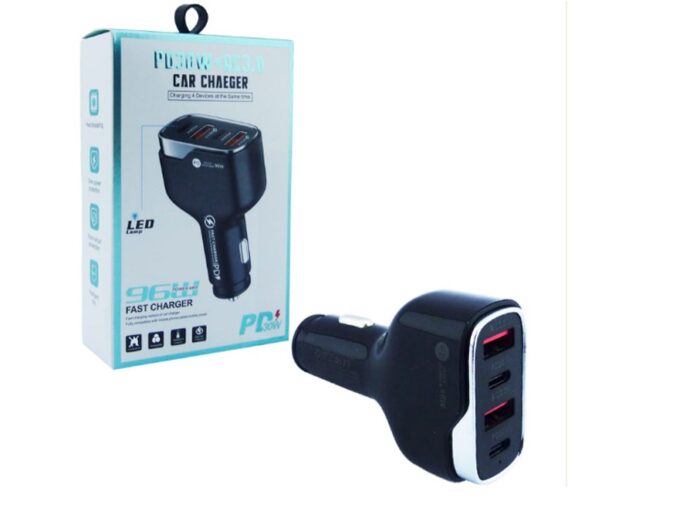Cargador de 2 USB y 2 Type-C a 30 Watt 12 Volt, Marca POWER MAX 3.0 - Imagen 3