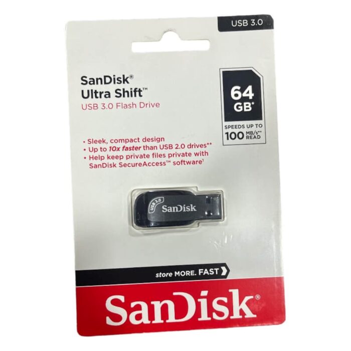 Pendrive 64GB Sandisk Ultra Shift USB 3.2 Flash Drive - Imagen 2