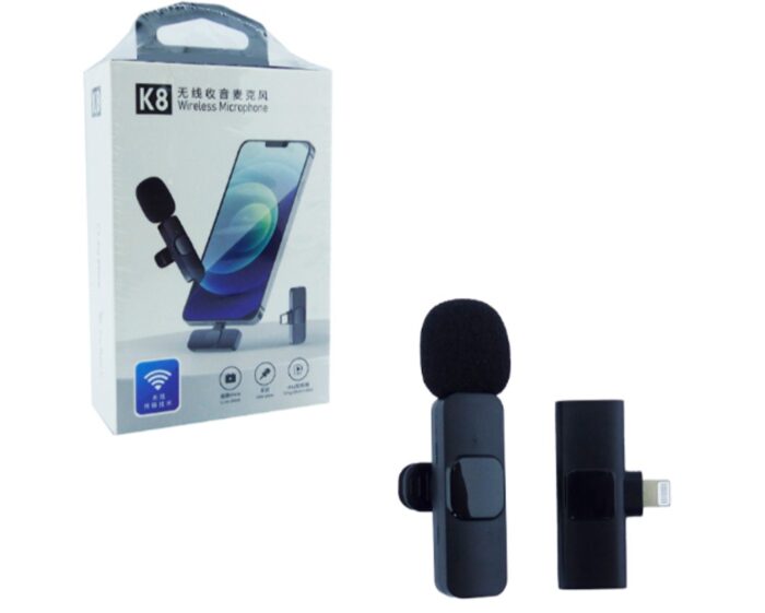 Microfono Inalambrico para Iphone Bluetooth Marca LAVALIER Modelo K8 - Imagen 3
