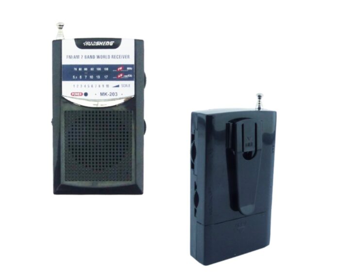 Radio AM/FM 2 Bandas Marca HUDSHENG Modelo MK-203 a Pilas - Imagen 2