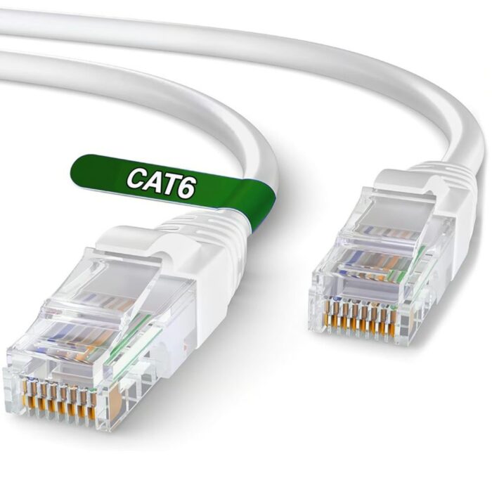Cable de red cat 6 Rj45 25 mts. Lan - Blanco