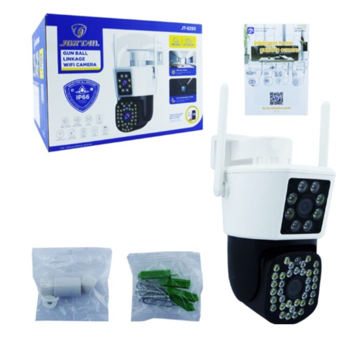 Camara de Vigilancia IP Wifi Doble Camara Marca JORTAN de 45 LED Con Conector LAN y TF. - Imagen 4