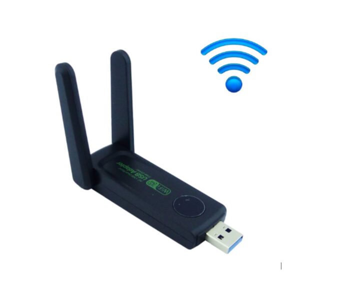 Antena Wifi Dual Band USB de 2.4 y 5G a 1200-1300 Mbps y Doble Antena